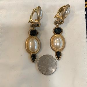Vintage clip on dangling earrings